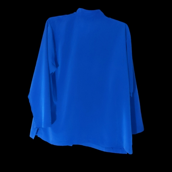 Ariel Vintage Blue Flowy Blouse Size 1X - Picture 8 of 9